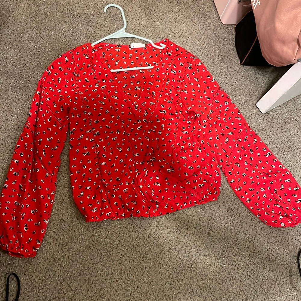 Red floral Sienna Sky blouse